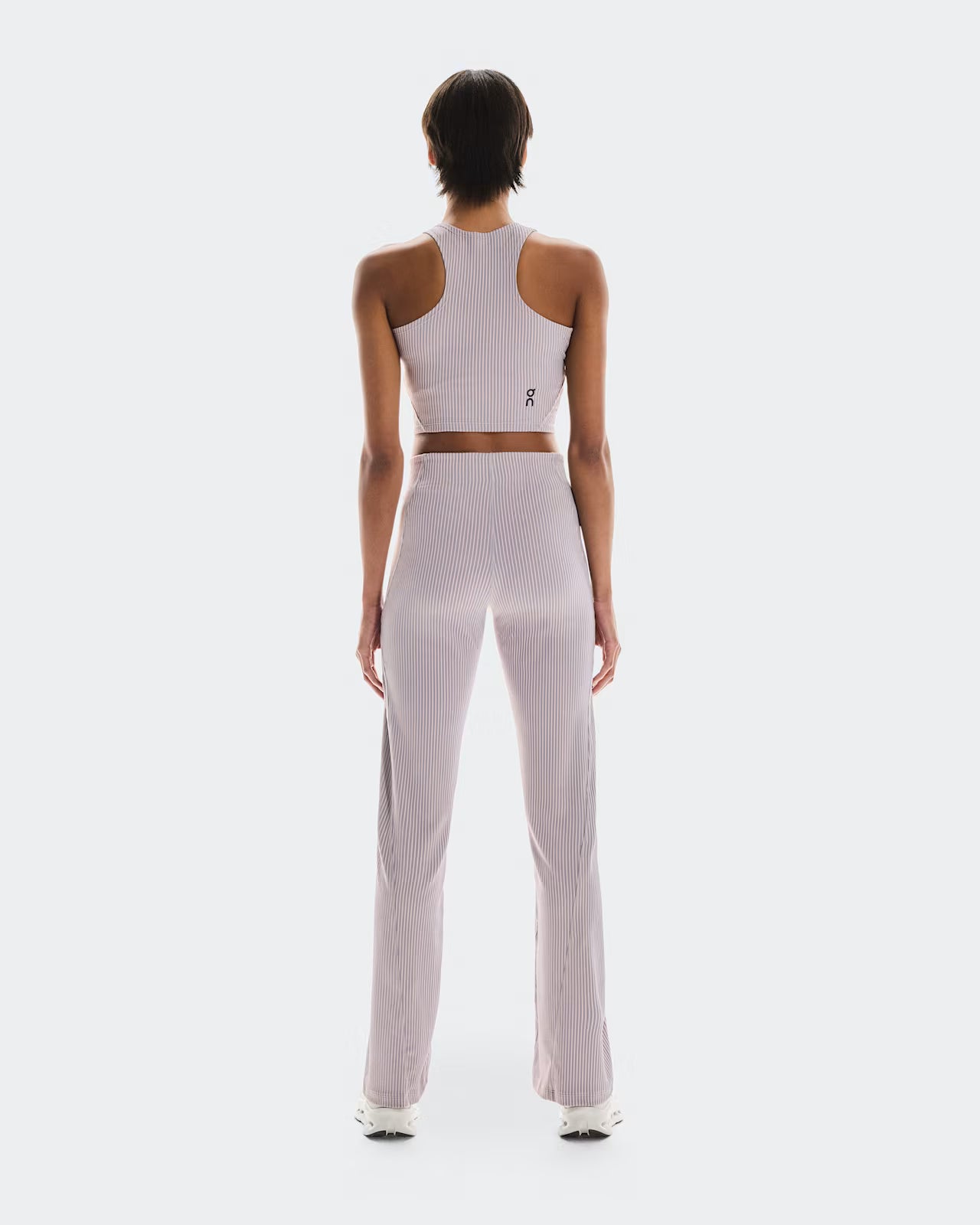 Ribbed Crop Back White